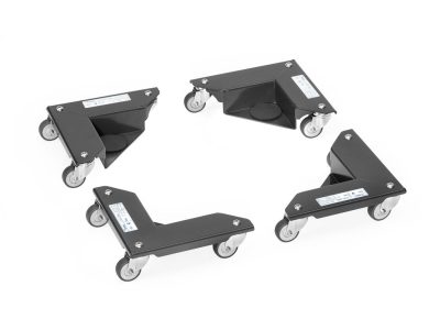Hoek transportrollers, set 4 stuks