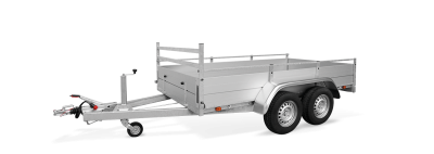 Aanhangwagen dubbel-asser open, geremd