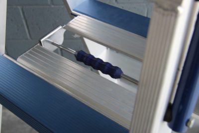 Dubbele trap 2 x 12 sporten met veiligheidsbeugel - Afbeelding 2