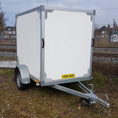 Geïsoleerde aanhangwagen, enkel-asser
